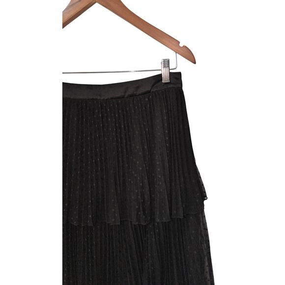 Intermix Black Lace Tiered Maxi Skirt – Size 6 - Picture 2 of 4